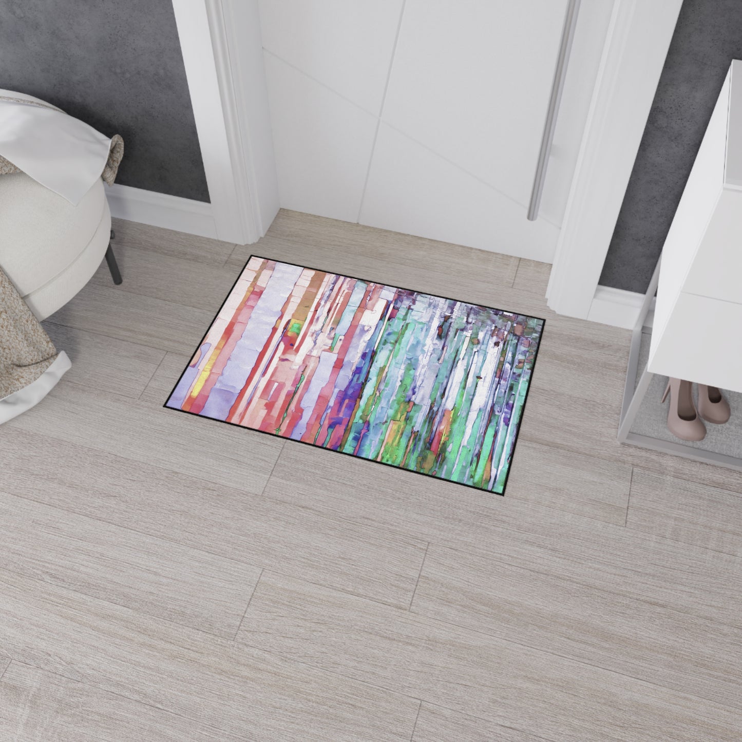 Striped Pastels 24" x 36" Heavy Duty Floor Mat