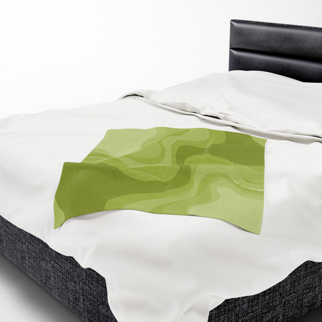 Lemon Wavey Velveteen Plush Blanket, 30" x 40"