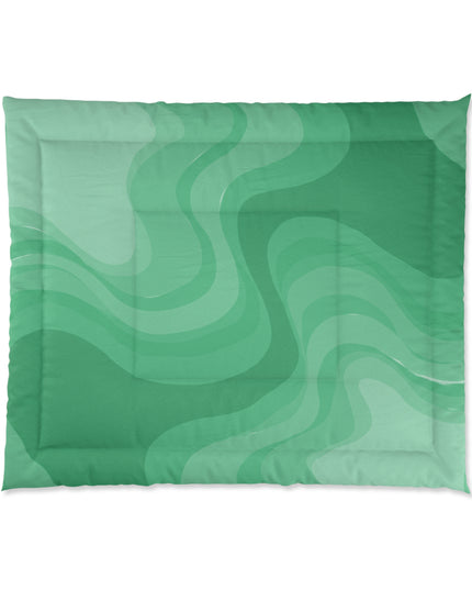 Mint Green Wavey 104" × 88" Comforter