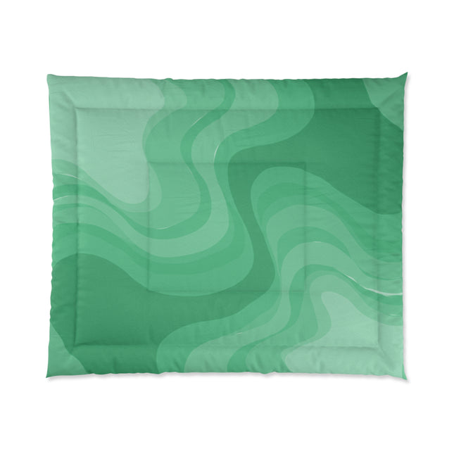 Mint Green Wavey 104" × 88" Comforter