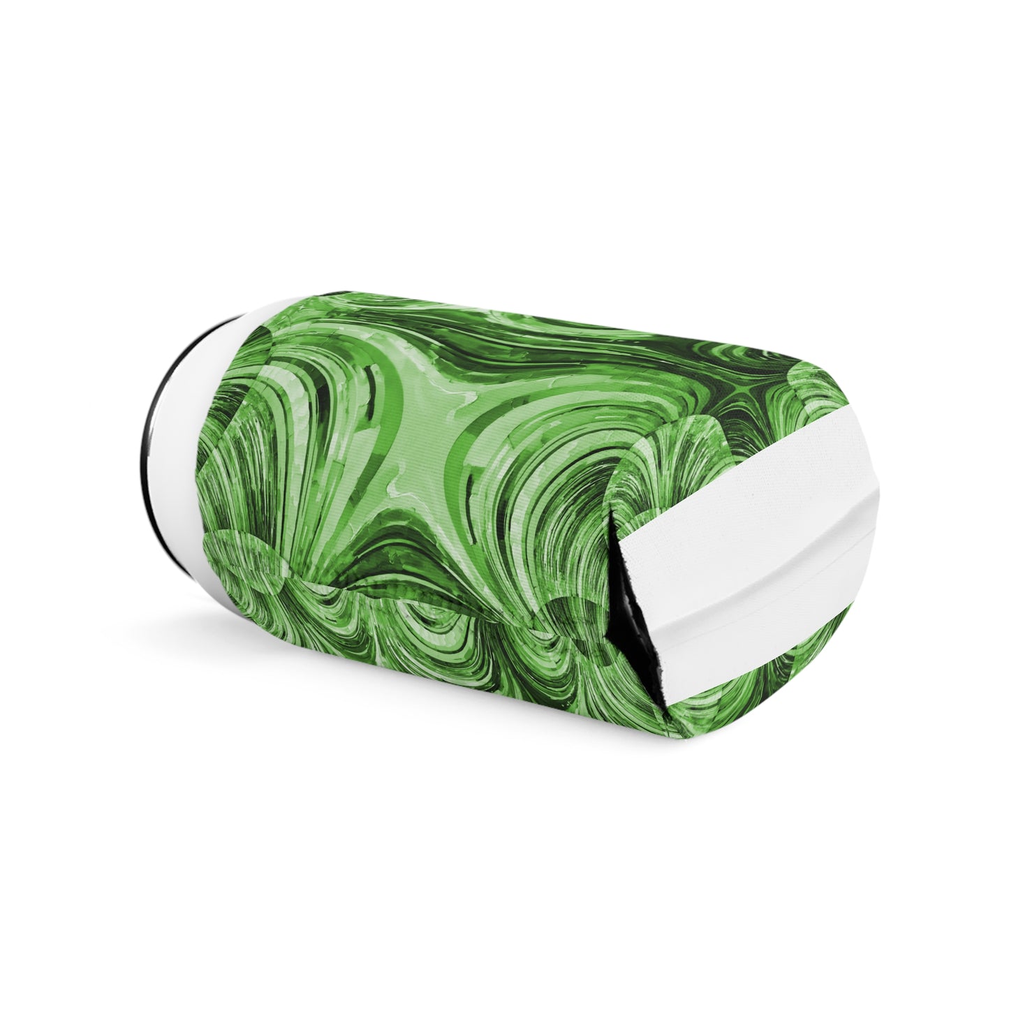 Uzi Spiral Mint Pastel 12 oz Can Cooler Sleeve
