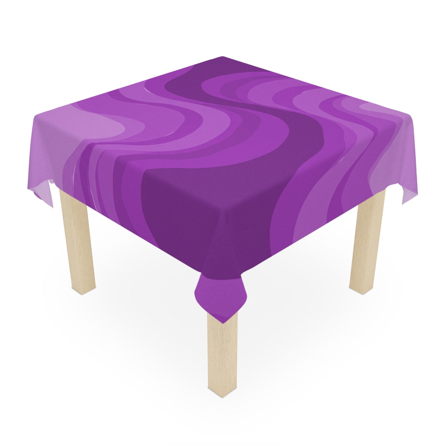 Wavey Purple Wavey Tablecloth, 55" x 55"