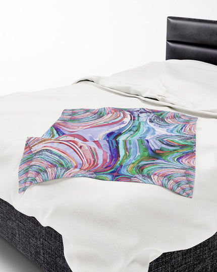 Uzi Spiral Pastels Velveteen Plush Blanket, 30" x 40"