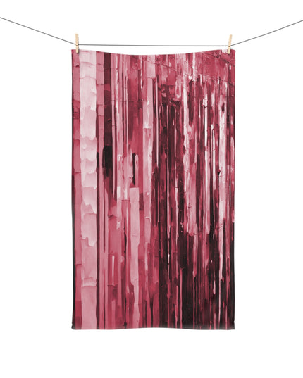 Striped Ruby Hand Towel, 16" x 28"