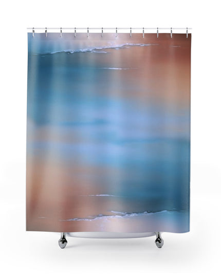 Blue Sea Peach Fog Shower Curtains, 71" x 74"