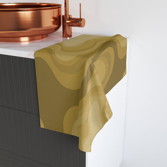Brown Wavey Hand Towel, 16" x 28"