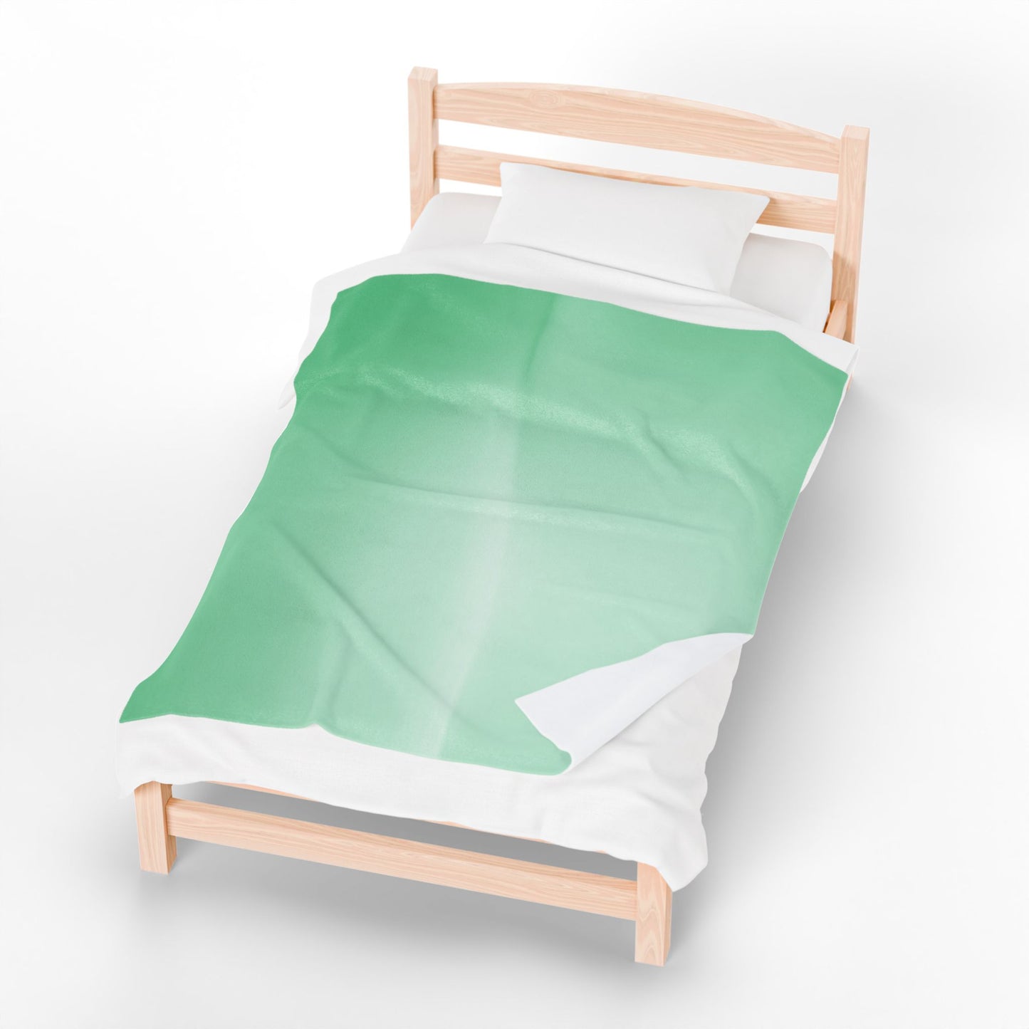 Mint Fade Velveteen Plush Blanket, 50" x 60"