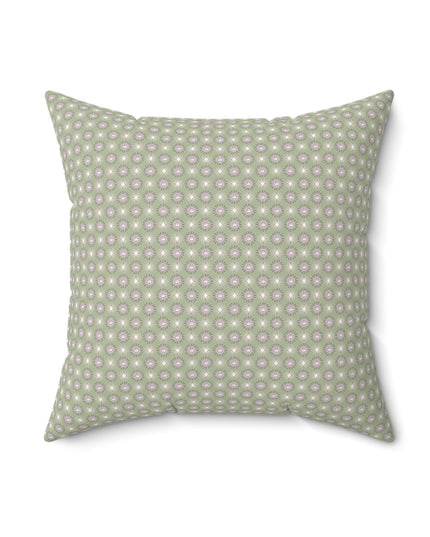 Olive Star-crossed Bodies Faux Suede Square Pillow, 18" x 18"