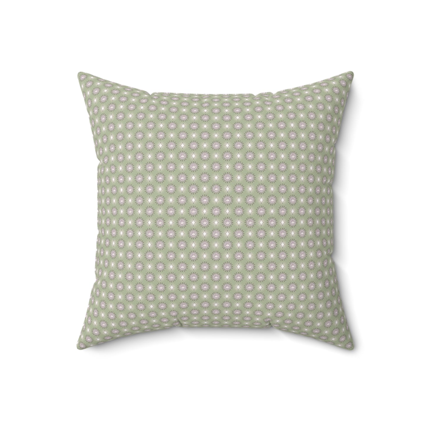 Olive Star-crossed Bodies Faux Suede Square Pillow, 18" x 18"