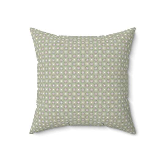 Olive Star-crossed Bodies Faux Suede Square Pillow, 18" x 18"