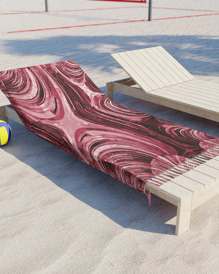 Uzi Spiral Ruby 38" × 81" Boho Beach Cloth