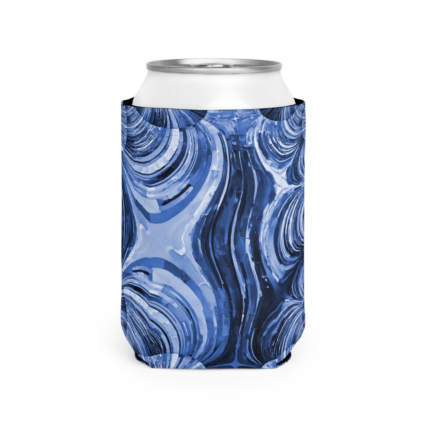 Uzi Spiral Deep Blue 12 oz Can Cooler Sleeve