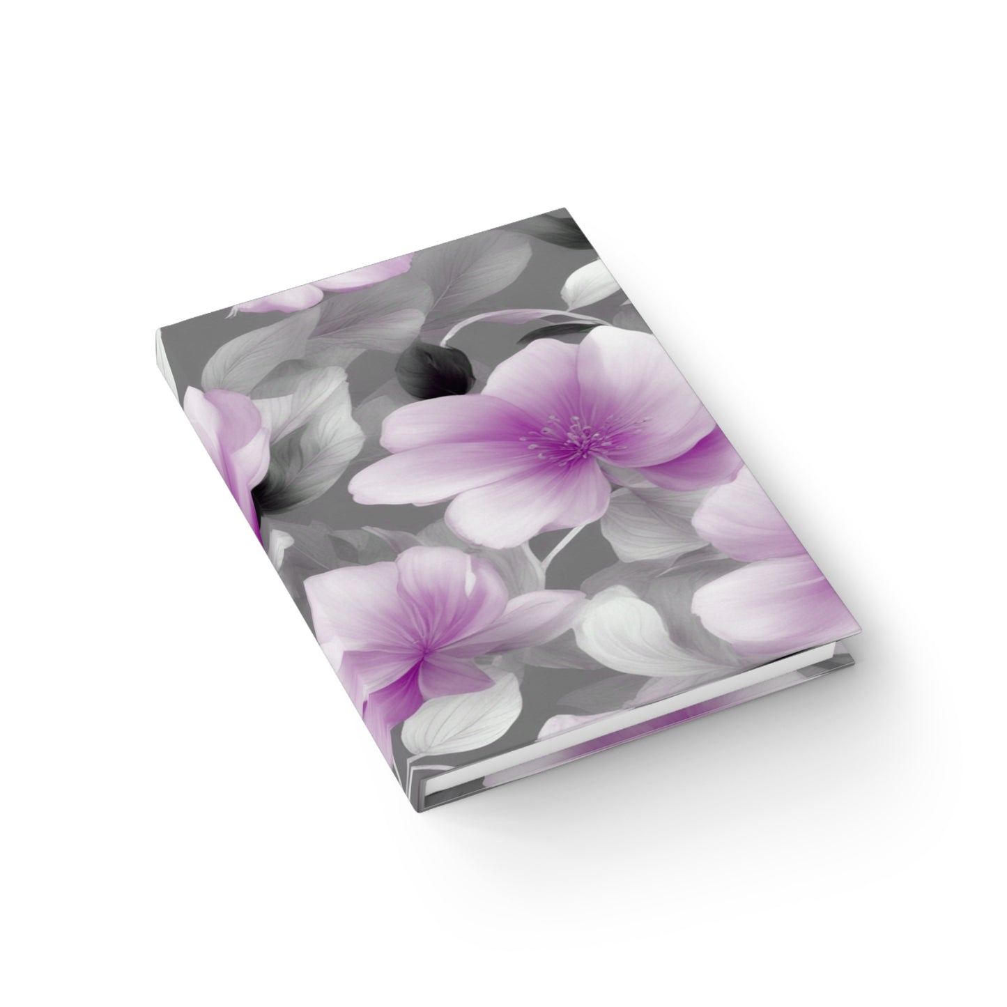 Purple Blossom Floral Bunch Journal - 128 Ruled Line pages, 5" x 7"