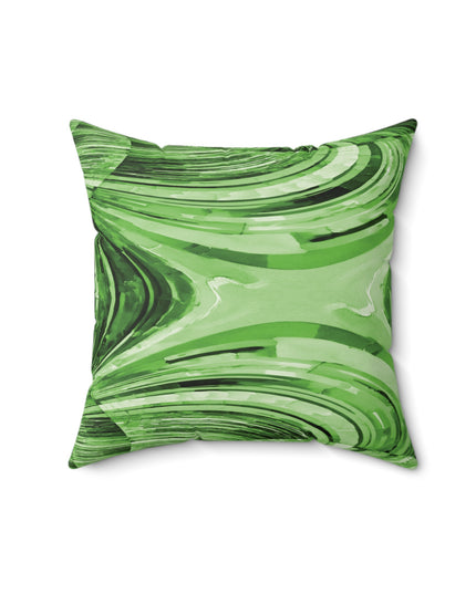 Uzi Spiral Mint Pastel Faux Suede Square Pillow,  16" x 16"