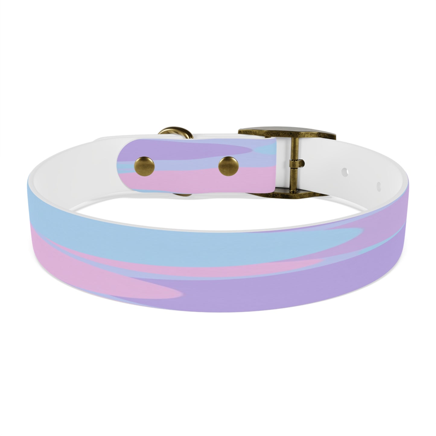 Pastel Purple and Mauve Patches Medium Dog Collar
