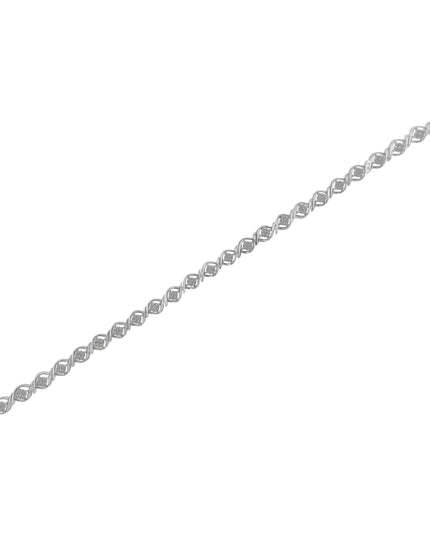 Sterling Silver Diamond Cluster Link Bracelet (1 cttw, I-J Color, I2-I3 Clarity)