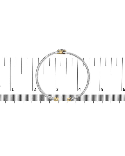 18K Yellow Gold Plated .925 Sterling Silver Diamond Accent Dragonfly Medallion Bangle Bracelet (I-J Color, SI1-SI2 Clarity) - 7.75 Inches