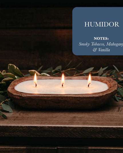 3-Wick Dough Bowl Soy Candle - Humidor
