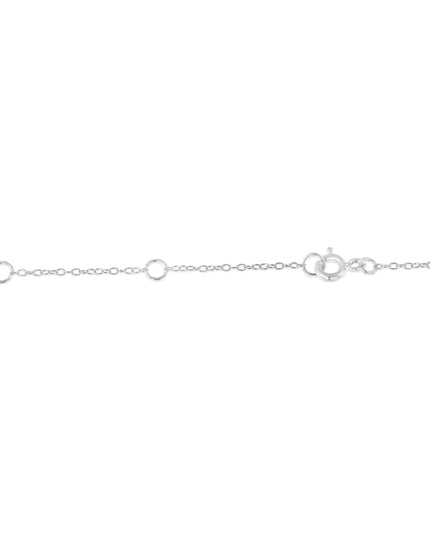 Sterling Silver Treated Blue Color Diamond Station Necklace (1/2 cttw, Blue Color, I2-I3 Clarity)