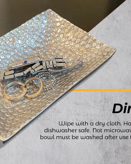 Aluminum Decorative Multi-Purpose Soap Dish / Jewelry Bowl