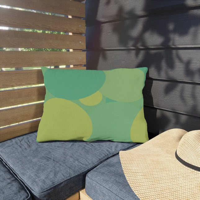 Pastel Green Patches 20" x 14" Outdoor Pillow