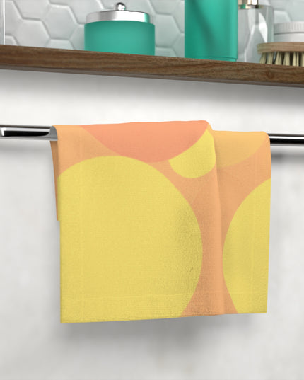 Pastel Bright Oranges Patches Face Towel, 13" x 13"