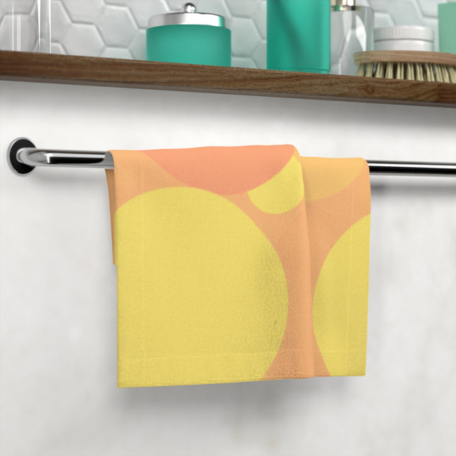 Pastel Bright Oranges Patches Face Towel, 13" x 13"