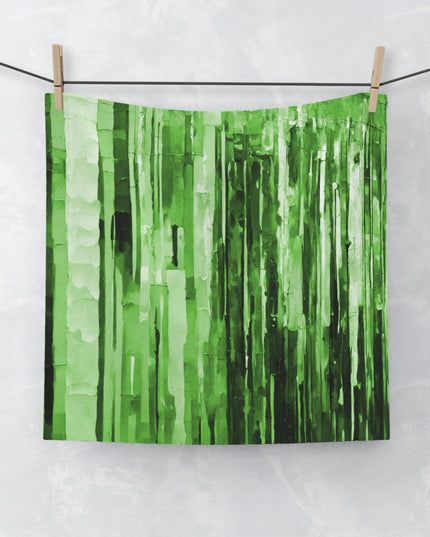 Striped Mint Pastel Face Towel, 13" x 13"