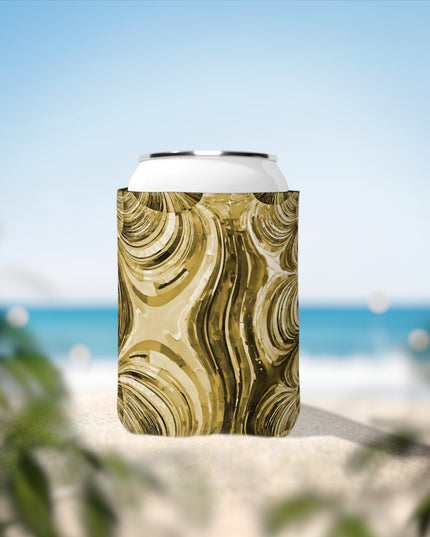 Uzi Spiral Light Brown 12 oz Can Cooler Sleeve