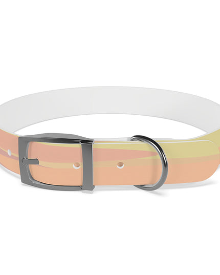 Pastel Hot Peach Patches Large Dog Collar