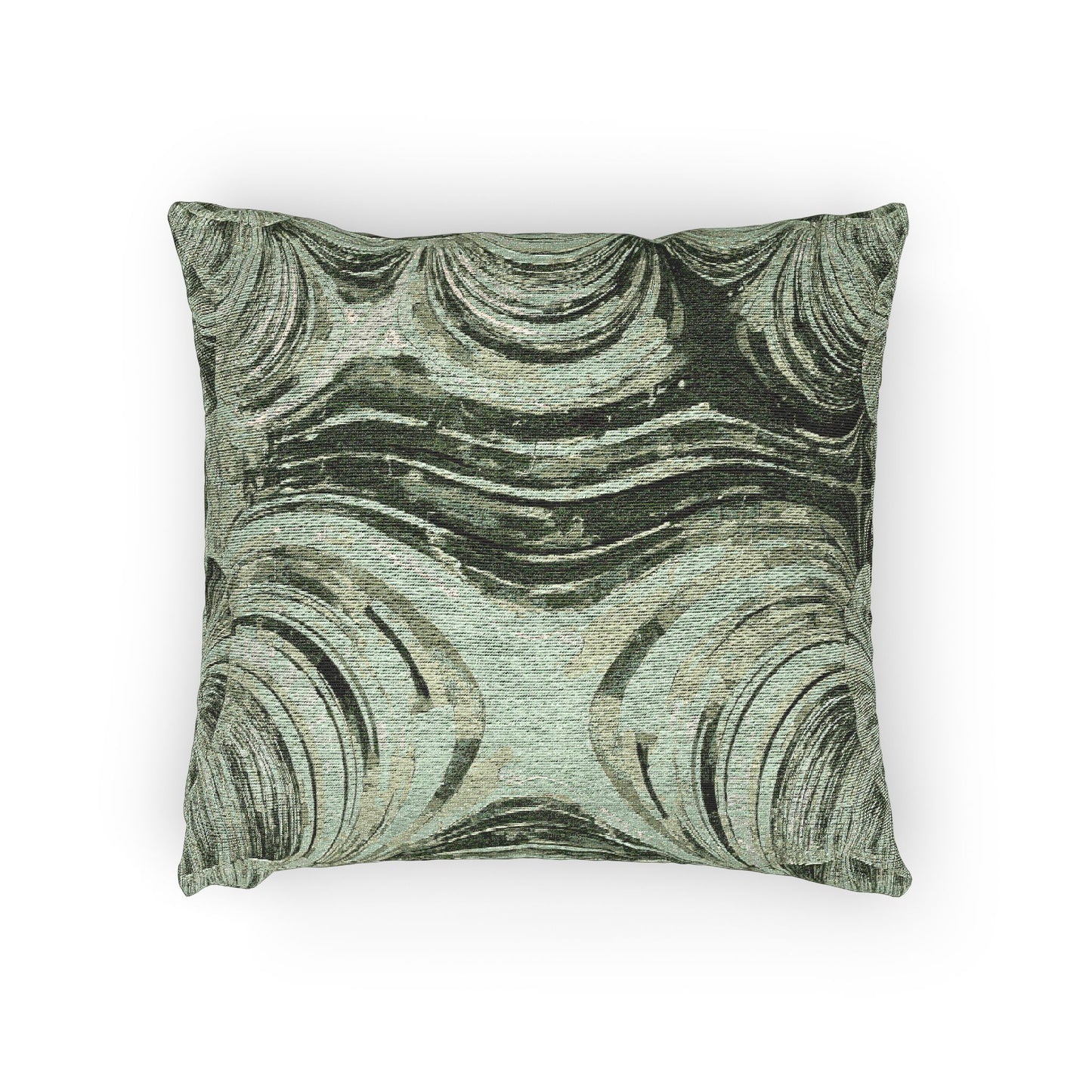 Uzi Spiral Mint Pastel Woven Pillow, 17" x 18"