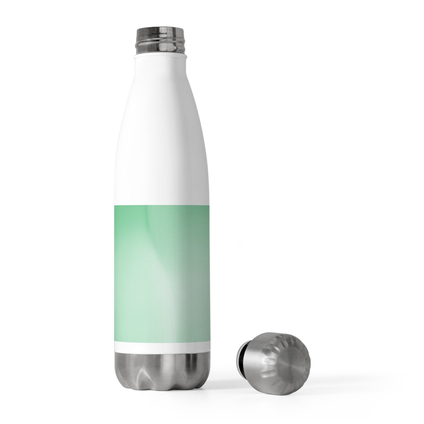 Mint Fade 20oz Insulated White Water Bottle