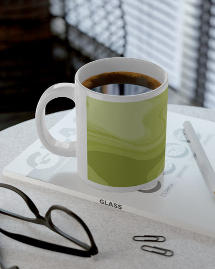 Lemon Wavey 20 oz White Glossy Jumbo Mug
