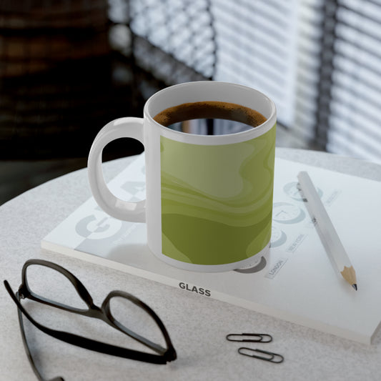 Lemon Wavey 20 oz White Glossy Jumbo Mug