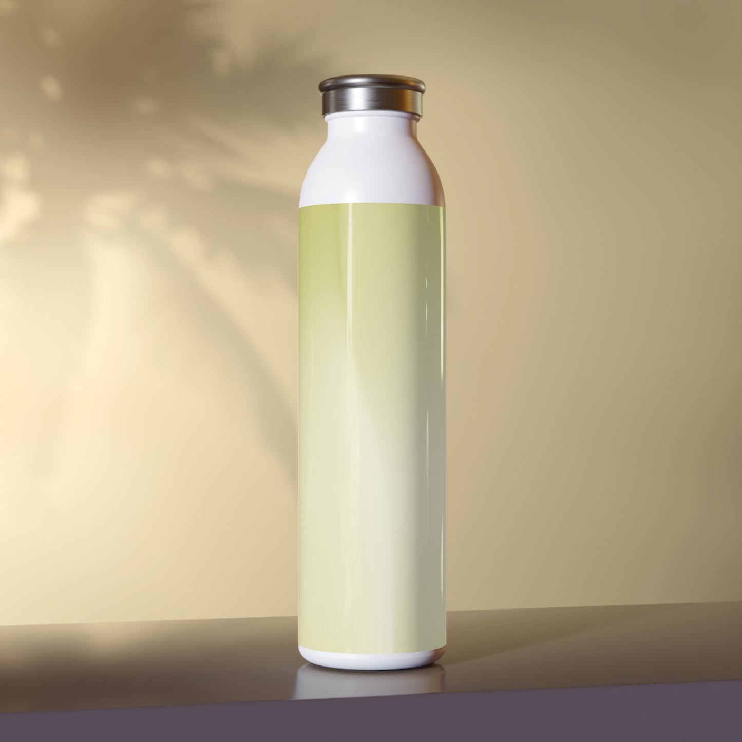 Lemon Fade Slim Water Bottle, 20 oz White