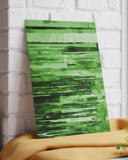 Striped Mint Pastels 8" x 11" Glass Cutting Board