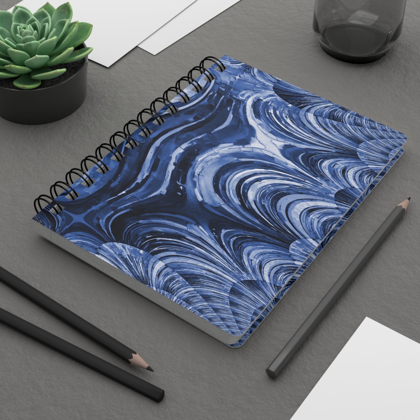 Uzi Spiral Deep Blue Bound Journal, 5" x 7" 150 pages