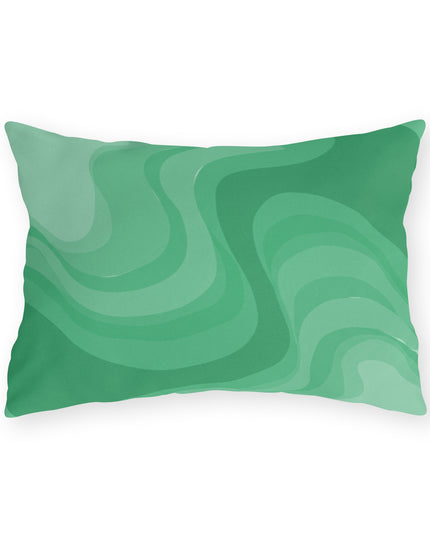 Mint Green Wavey 20" x 14" Outdoor Pillow