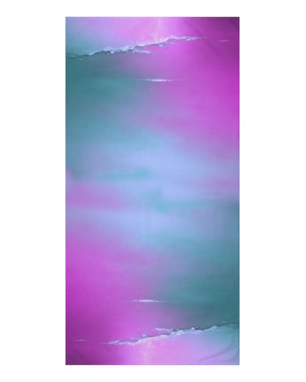 Dark Blue Green Sea Purple Fog 30" x 60" Mink-Cotton Towel (50% polyester, 50% cotton)