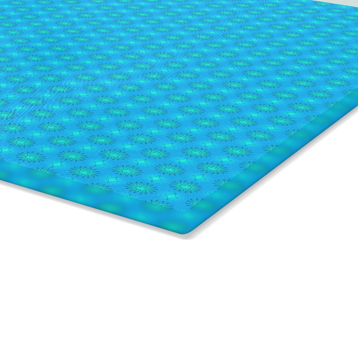 Light Blue Star-crossed Bodies Glass Cutting Board, 11" x 15"