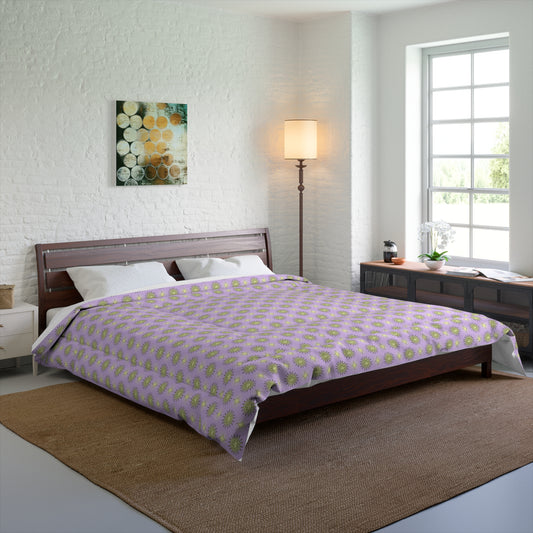 Magenta Star-crossed Bodies Comforter, 104" × 88"