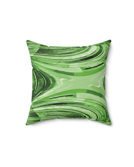 Uzi Spiral Mint Pastel 14" x 14" Faux Suede Square Pillow