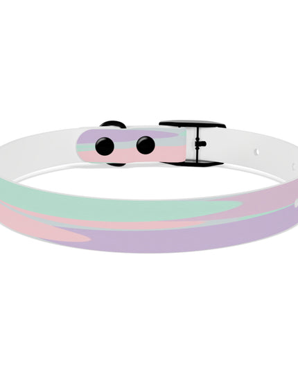 Pastel Peach and Soft Green Patches Small Dog Collar