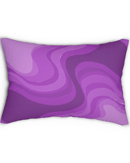 Wavey Purple Wavey Spun Polyester Lumbar Pillow, 20" x 14"