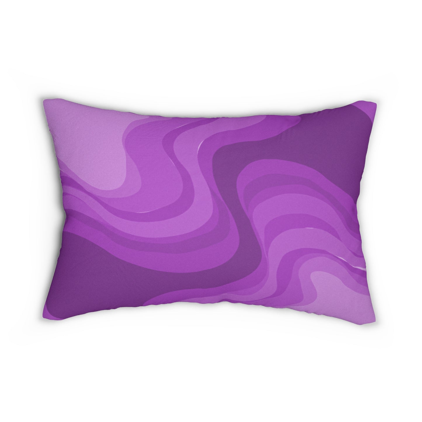 Wavey Purple Wavey Spun Polyester Lumbar Pillow, 20" x 14"