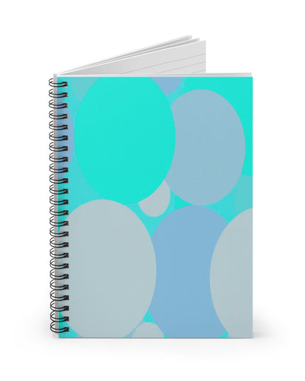Pastel Tan and Tif Patches Spiral Notebook - Ruled Line, 6" x 8", 118 pages