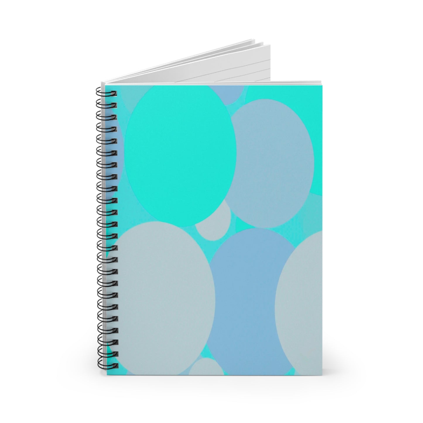 Pastel Tan and Tif Patches Spiral Notebook - Ruled Line, 6" x 8", 118 pages