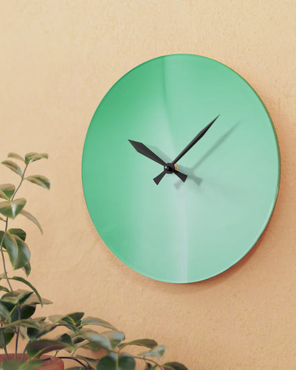 Mint Fade Acrylic Wall Clock, Round or Square, 10.75" x 10.75"