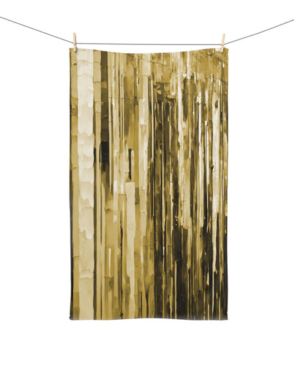 Striped Light Brown Hand Towel, 16" x 28"