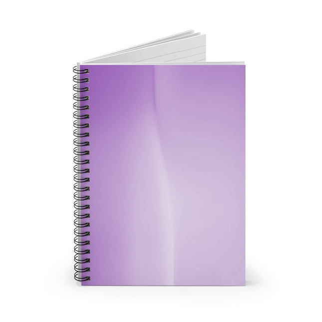 Soft Lavender Fade Wavey Spiral Notebook - Ruled Line, 6" x 8", 118 pages